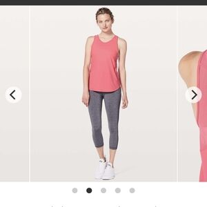 Lululemon Sculpt II Mesh Activewear Tank sz 10 Vermillion Rust Active UPF 50+